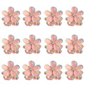 Small Crystal Hair Charm Claw Clips for Women Girl, 10PCS Gradient Cat's Eye Mini Flower Claw Design Hair Accessories (Pink) - color: Pink