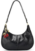 Small Hobo Bags Crescent Shaped Shoulder Bags for Women Mini Cherry Purse Fall Soft Crossbody Handbag 2025 - color: Wy26-28black