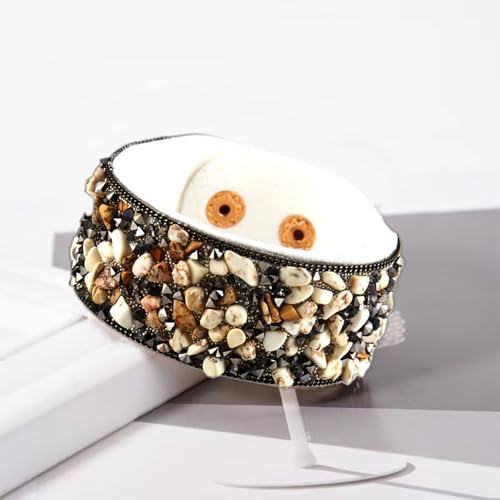 Long tiantian Boho Bracelets for Women Western Jewelry for Women Leather Wrap Bracelets Stackable Bangle Western Outfit for Women - color: wrap bracelets for women(white)