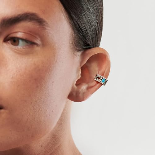 CHIC & ARTSY 925 Sterling Silver Ear Cuffs for Women, Non Piercing Clip On Cartilage Cuffs, Adjustable Fake Conch & Helix Earrings, Gold Plated & Oxidized Various Styles - color: ear cuff #22