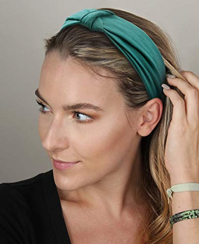 Tobeffect Headbands for Women African Boho Wide Hairband Headband Knotted Head Wraps Turbans Hair Accessories - color: Headbands 1