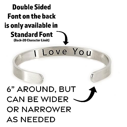 SM Design Jenna Cuff Personalized Mom Gift for Mama Personalized Names Gift For Momma Jewelry Gift Idea For Birthday Gift For Mom Personalized Bracelet JENNA-CUFF