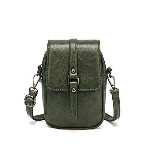 myfriday Vintage Crossbody Phone Bag for Women, Small PU Leather Shoulder Purse and Handbag - color: A-04-green