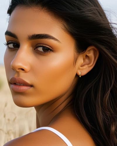 3 PairsTrendy Dainty Set Earrings- 14K Gold Plated Hoop Earrings for Women, Hypoallergenic Lightweight Stackable Jewelry Gift for Multiple Piercings - color: Triple Mix