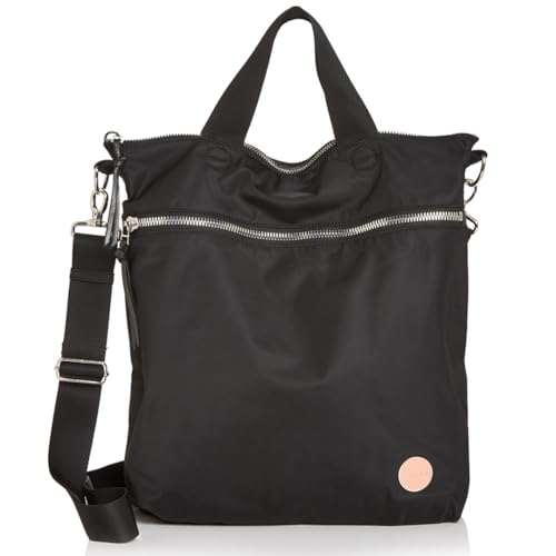 shortyLOVE Wonder Crossbody Messenger Bag - Womens Stylish Nylon Travel Handbag with 55" Adjustable Removable Strap - color: Black