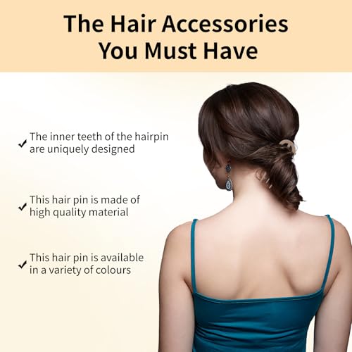 French Hair Pins U Shaped Hair Pins for Women Internal Teeth Hair Sticks Tortoise Clip for Thick Thin Hair Hair Pin for Buns Hair Fork for Vacation Work Swimming