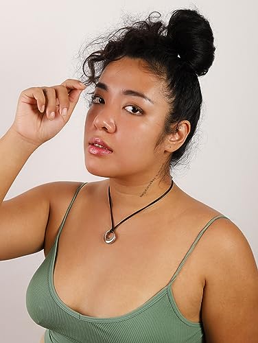 Sacina Gothic Boho Black O Ring Choker Necklace, Black Choker, Boho Emo Goth Necklace, Christmas Jewelry Gift For Women - color: Black