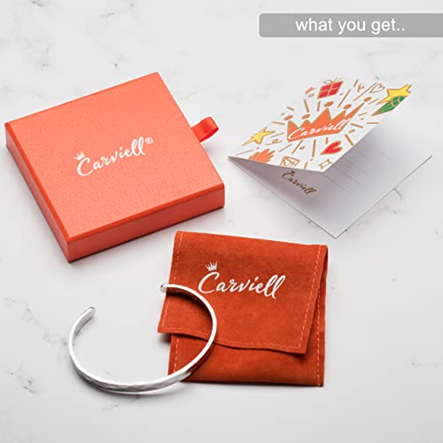 Carviell Bracelet - Gifts for Women – Inspirational, Friendship, Love, Mom, Daughter, Sister, Christian, Graduation, Memorial & Wedding Gifts – 100+ Phrases – Stainless Steel, Gift-Ready - style: INSPIRATIONAL Gift- Because I F##king Sparkle, that's why!