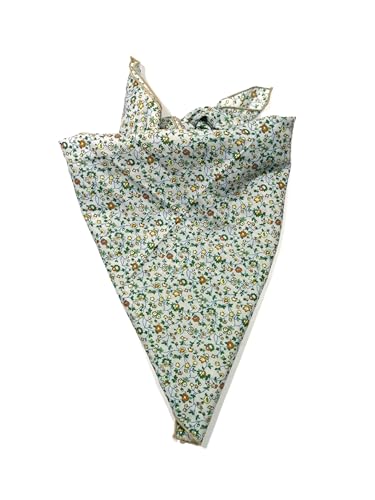Shanlin Unisex Floral Cotton Square Scarf Bandanas 22x22 inch - color: Vine-yellowgreen
