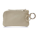 Travel-Friendly Leather Coin Purse for Women – Mini Zipper Wallet with Wrist Strap & Keychain, Compact Change Holder & Small Coin Pouch with Gift Box (Gray) - color: Gray