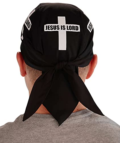 Sparkling EARTH - American Made Skull Caps Doo Rags Do Rag Durag Headwrap Head Wraps Skullies - Made in The USA! - color: Jesus is Lord Religious Faith American Made Skull Cap