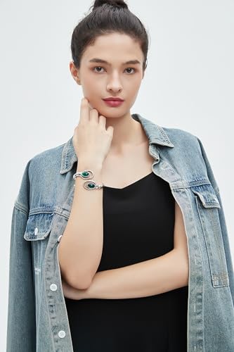 Chunky Gold Bracelet Trendy Gold Cuff Bracelets for Women Statement Silver Arm Cuffs Bangles Arm Punk Jewelry Accessories - style: Cuff Bracelets