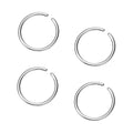 Hoop Cartilage Earring Fake Earrings Nose Rings Septum Nose Ring Stainless Steel for Women Men Girls - color: A-Silver