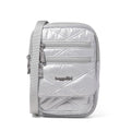Baggallini Journey Crossbody Bags for Women 9x6 Small Lightweight Travel Handbag W/RFID - color: Silver Metallic Quilt