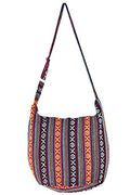Your Cozy Hobo Sling Bags For Women Crossbody Bag Thai Top Handmade Shoulder Bag with Adjustable Strap - color: Tribe-01