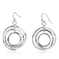 Silver Circle Earrings Sterling Silver Earrings for Women Bohemian Earrings Hypoallergenic Irregular Dangle Earrings Boho Earrings for Women