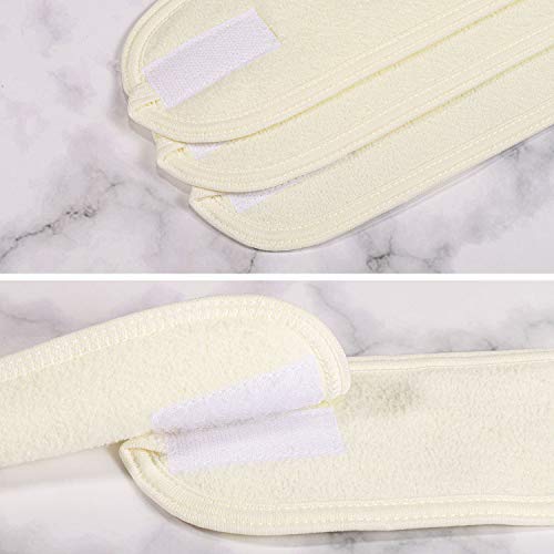 Whaline Spa Facial Headband 4 Packs Head Wrap Terry Cloth Headband Adjustable Stretch Towel for Bath, Makeup and Sport (Yellow) - color: Yellow