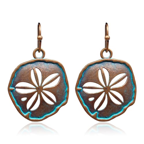 KaFu Boho Earrings For Women Vintage Unique Gypsy Ethnic Dangle Drop Earrings Handmade Bohemian Carved Texture Round Statement Earrings Jewelry Gifts - color: Boho-7