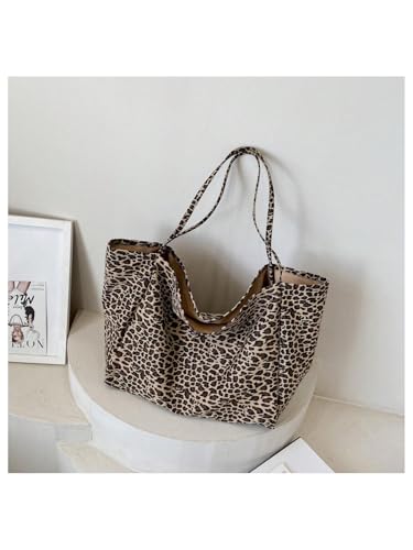 MakeMeChic Women's Leopard Tote Bag Cheetah Oversize Shoulder Bag Weekender Bag - color: Multicolor