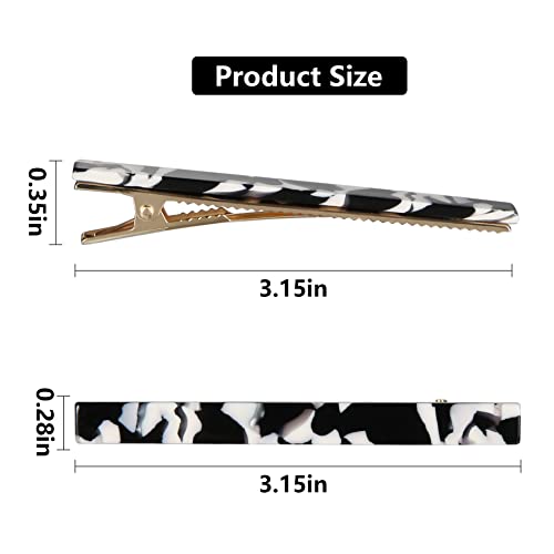Cobahom Tortoise Shell Leopard Duckbill Acrylic Hair Clips and Barrettes for Women Girls, Thick or Thin Hair, Halloween - color: 6 Pcs Multicolor Clips