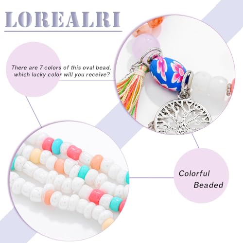 Beaded Anklets Bracelets Boho Handmade Turtle Starfish Whelk Shell Tree of Life String Ankle Bracelet Summer Beach Waterproof Barefoot Sandals Foot Jewelry for Women - color: Colorful