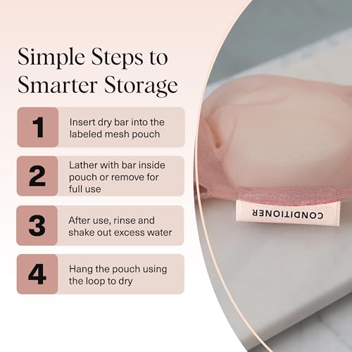 Kitsch Bar Soap Saver Pouch – Patented Mesh Soap Bag for Shampoo and Conditioner Bars - Extends Use & Prevents Soggy Mess - Recycled Beauty Bar Bag, Eco-Friendly - Terracotta - color: Terracotta