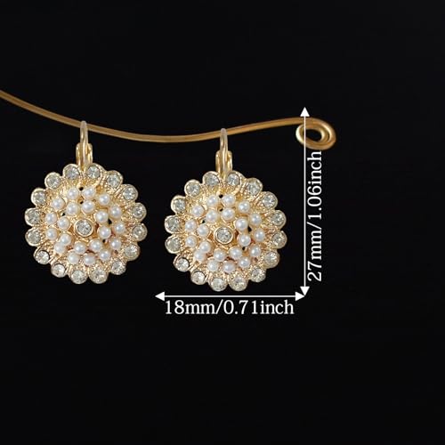 Bohemian Vintage Sliver Geometry Enamel Flower Lightweight Dangle Hoop Earrings Ethnic Handmade Circle Disc Teardrop Earrings For Women - color: White