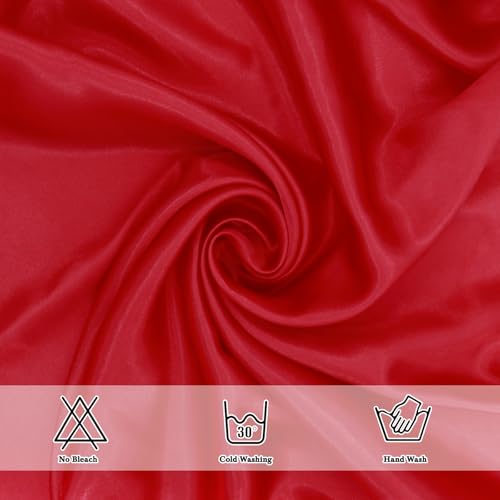 Ciormis 35" Silk Head Scarf for Women, 4 Pcs Satin Hair Scarf Square Silk Bandana Top Neck Scarves Hair Wraps for Sleeping - color: K1-solid-set5