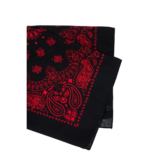 Rothco Trainmen Paisley Bandana - Standard - 22" X 22" - color: Black/Red