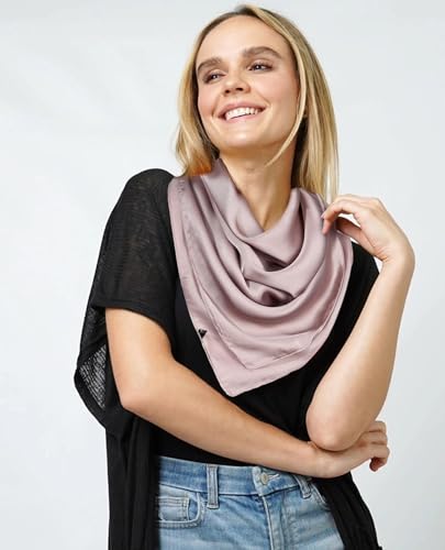 AWAYTR 27.5” Silk Satin Square Head Scarf - 4PCS Satin Head Scarves for Women Hair Kerchief Bandanas Sleeping Head Wraps - color: Solid Color(black/Coffee//Apricot/Light Khaki)