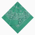 Single Pack Bandanas 60s Premium Cotton Soft Thin Handfeel Large Handkerchief for Men and Women - color: 1 Pack-dark Green