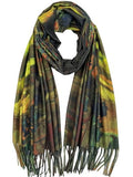 VENVSBEE Reversible Scarf Soft Large Shawl Wrap Blanket Double Sided Art Print Warm Pashmina Stoles Klimt Van Gogh Gifts - color: Art 26