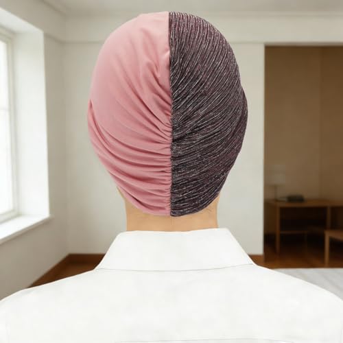 XYIYI Chemo Headwear Turban for Women, Cancer Patients Head Wrap Cover Hat for Hair Loss - color: Pink
