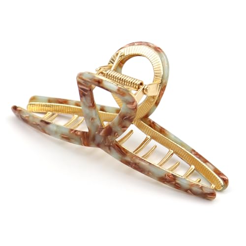 MEDOCA Large Claw Clips - Metal Hair Clips for Women - Gold Claw Clip for Thick Hair - Strong Hold Big Claw Clips for Women Girls - Bule - color: 2.Blue