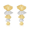 Gold/Silver Shell Dangle Earrings for Women Seashell Drop Dangle Earrings Ocean Beach Earrings Summer Jewelry - color: A