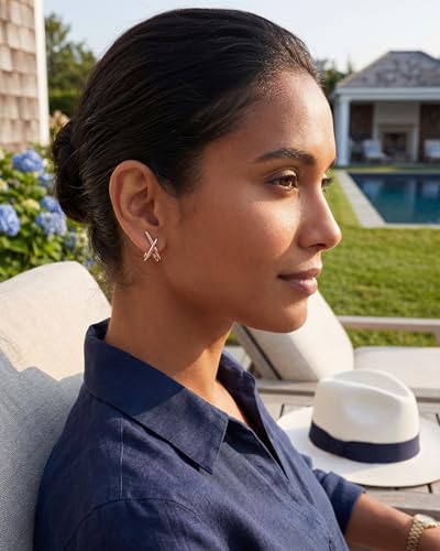 Gold Earrings for Women Trendy,14K Gold Stud Earrings Dainty Earrings Simple Minimalist Gold Earrings Hypoallergenic Earring for Women Gifts - color: Sloane & Rose Gold