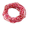 xuzhiyuan 18Pcs Boho Beaded Bracelets Set for Women Bead Stackable Stretch Bracelets, Colorful Handmade Jewelry for Beach, Party - color: Hot pink