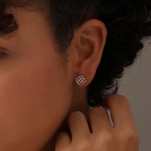 LeCalla 925 Sterling Silver Knot Stud Earrings Jewelry | Italian Design Love Knot Stud Earring | Celtic Knot Stud Earrings for Women - color: Silver Celtic_Knot