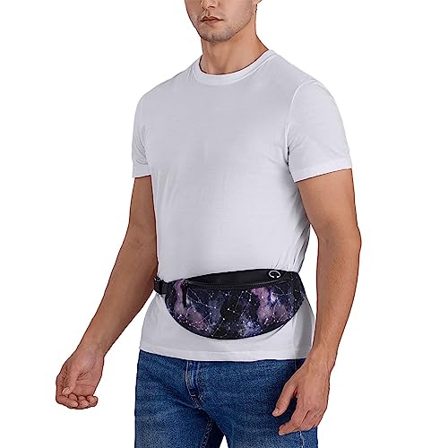 Space Star Pagan Space Black Galaxy Constellation Fashion Casual Fanny Pack Waist Bag Men Women Adjustable Belt Waist Bag For Travel Hiking Cycling Running Festival Carnival - color: Black7