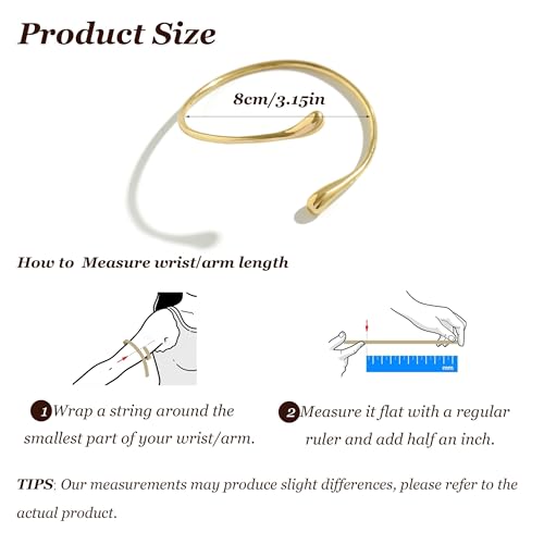 Long tiantian Arm Cuff Gold Bangles Cuff Bracelets Adjustable Upper Arm Jewelry for Women Beach Jewelry Trendy Stuff Gifts - color: A7:arm Cuff
