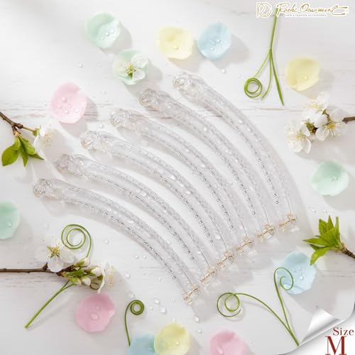 RC ROCHE 6 Pcs Banana Hair Clip Thin Hair Fine Ponytail Maker No Slip Small Claw for Women Secure Grip Jaw Clamp Cute Strong, Medium Transparent - color: Clear