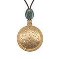 GelConnie Leather Necklace for Women Round Wooden Pendant Long Leather Choker Vintage Sweater Necklace Gold Chunky Boho Necklaces for Women - style: Boho Necklace Women Long
