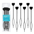 Hoyols 12pcs Quick Topsy Tail Hair Beader for Braiding Beads on Braids, Loop Threader and Braider for Kids Girls, Ponytail Hair Styling Maker Set of 12 - Black - color: 12pcs Black