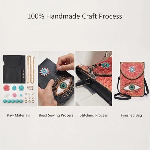 Small Crossbody Bags for Women Designer Cell Phone Bag Boho Shoulder Wallet Purse - color: Pink