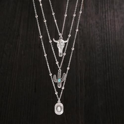 Boho Outfits for Women Boho Necklaces Country Concert Outfits Nashville Western Jewelry Choker Necklaces Long Leather Necklace Western Dress Jewelry Country Cowgirl Accessories Gifts - color: K4