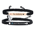 MEALGUET Personalized Couple Bracelet Customized Couple Bracelets Set Mutual Attraction Custom Name Relationship Bracelet Personalized Gift for Men Women - style: To Infinity And Beyond-heart magnetic
