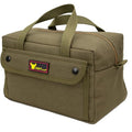 Waxed Canvas All Purpose Military Style Duffle Bag, Water-Resistant, Adjustable Strap, Fully Lined, Double Zipper Closure, heavy Duty, Olive Green - color: Olive Green 11"x7"x6"