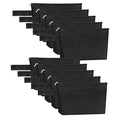 10 Pieces Cotton Canvas Makeup Bag with Bottom, Multi-Purpose Cosmetic Bag with Zipper Travel Toiletry Pouch, Blank DIY Craft Bag Pencil Bag (S, Black) (MN-WB07) - color: Black, size: S