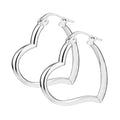 LeCalla 925 Sterling Silver Heart Hoop Earrings for Women | Love Theme Heart Shaped Hoop Earring | Womens Italian Love Heart Earrings Hoops - color: Heart Hoop