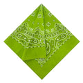 Single Pack Bandanas 60s Premium Cotton Soft Thin Handfeel Large Handkerchief for Men and Women - color: 1 Pack-lime Green